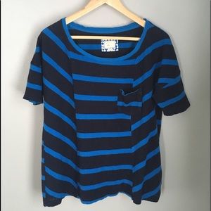 Anthropologie 9-H15 STCL Blue Knit Top